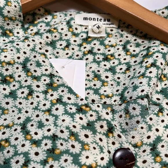 Monteau Floral spring dress with daisy print. New with tags. Tie on the waist. - Picture 4 of 7